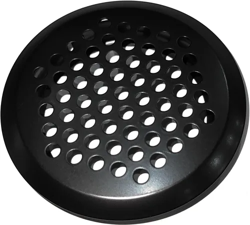 NACX 50 piezas de rejillas de ventilación circulares de 50 mm, rejilla de ventilación de soffit de acero inoxidable redonda (negra)