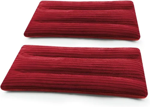 Vista 17 de Almohadilla térmica para microondas con funda lavable, almohadilla térmica de microondas de 8 x 18 pulgadas para cuello y hombros, bolsa de frijoles