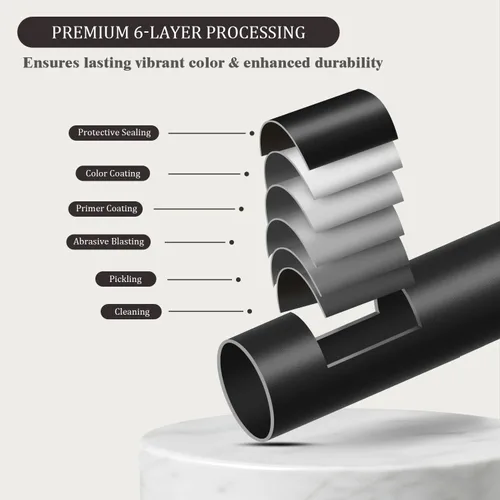 Vista 5 de Oneach Barras de cortina negras para ventanas de 28 a 48 pulgadas, juego de barras de cortina de metal resistente de 1 pulgada de longitud