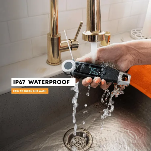 Vista 4 de Finaltouch X10 Termómetro digital de carne de lectura instantánea, certificado NSF, resistente al agua, profesional, para cocinar, asar a