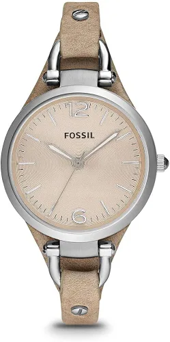 Fossil Neely - Reloj casual de cuarzo de acero inoxidable y cuero para mujer