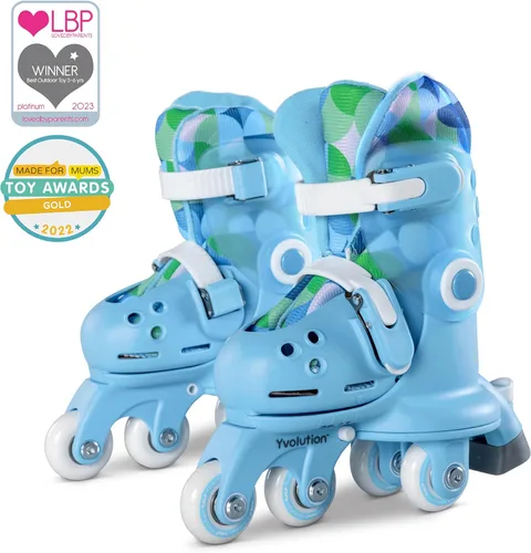 Vista 2 de Volution Learner Twista Patines – Patines ajustables 2 en 1 para niños a partir de 2 años – Convierte de patines de tres ruedas a patines en línea