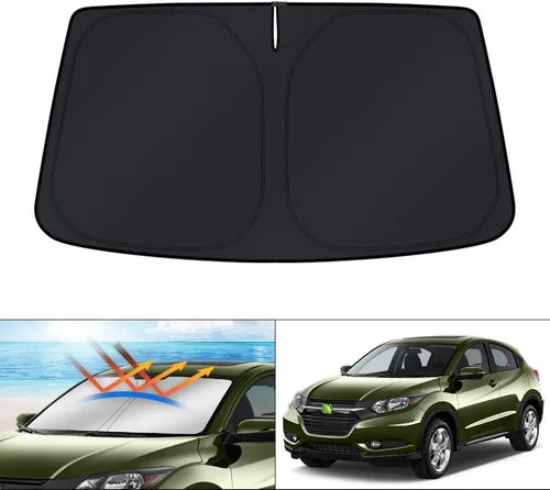 Vista 47 de KUST Parasol para parabrisas para Honda Pilot SUV 2009-2015, accesorios para ventana, protector de parasol plegable, bloquea los rayos UV y mantiene