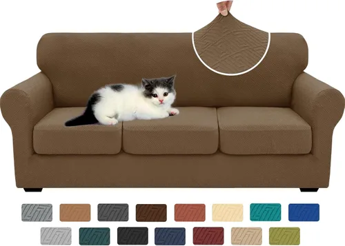 Vista 31 de XINEAGE - Fundas para sofá de 3 piezas, para sofá de 2 cojines extragrandes, funda súper elástica para sofá de 2 asientos, funda universal para sofá