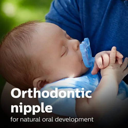 Vista 4 de Philips AVENT Chupete Soothie Shapes, verde/azul, 3-18 meses, paquete de 2, SCF194/04