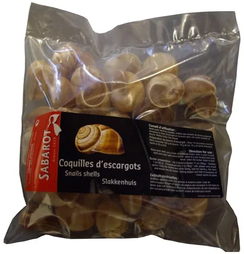 Conchas Escargot premium, paquete de 36 – Limpias y listas para usar, perfectas para platos de caracol gourmet, cocina francesa clásica, suministros