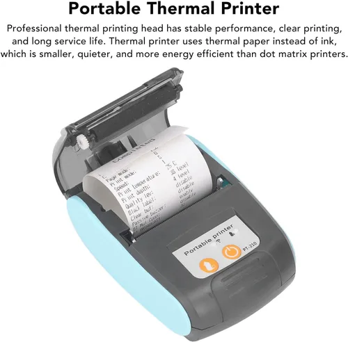 Vista 5 de Pomya Mini impresora de bolsillo, impresora térmica Bluetooth de recibos para iOS Android y 2.283 in portátil pequeña impresora de billetes POS