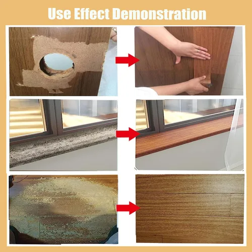 Vista 8 de Cinta de Reparación de Veta de Madera, 2.4 pulgadas X 32 pies Cinta Autoadhesiva de Color Madera para Mesas, Sillas, Zócalos, Puertas, Ventanas