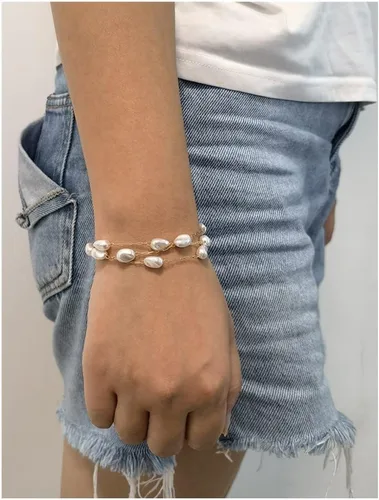 Vista 5 de Cadena de gafas de perlas para mujer, correa para gafas de sol, collar de cristal de lectura, soporte de seguridad