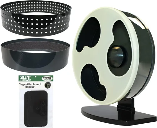 Vista 9 de Silent Runner - Rueda de ejercicio regular de 12 pulgadas, silenciosa, rápida y duradera, deslizadores de azúcar, hámsters, ratas hembras, ratones