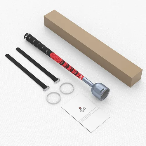 Vista 5 de DGPCT VR Golf Club Attachment for Oculus Quest 2, Aluminum VR Golf Club Handle Compatible with MetaOculus Quest 2, Realistic Rubber Grip, Red