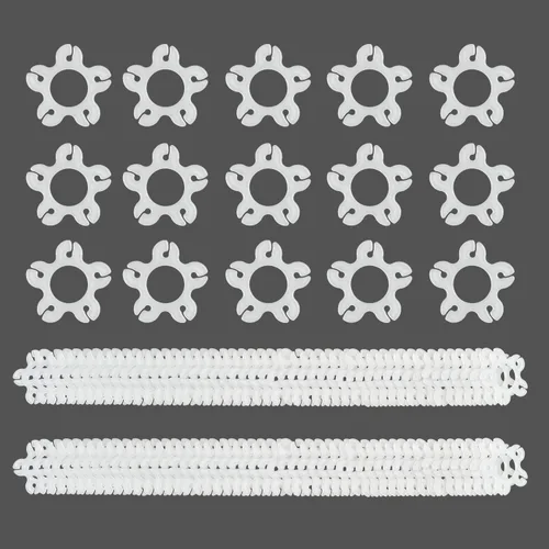 Miliocry 100 clips de arco de globos, clips de globo reutilizables para arco de globos, suministros de globos de plástico para soporte, clips de