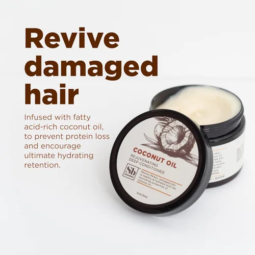 Vista 3 de Soapbox Acondicionador profundo, tratamiento de aceite de coco hidratante y rejuvenecedor para cabello natural, rizado, seco o dañado