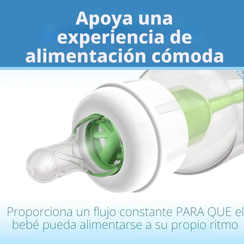 Vista 4 de Dr. Brown's Natural Flow Y-Cut - Tetina de silicona para biberón de boca estrecha, ideal para líquidos más espesos, 9m+, tetina de biberón 100%