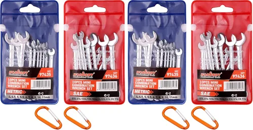 Vista 9 de HORUSDY Juego de 20 llaves pequeñas, juego de llaves pequeñas, juego de llaves combinadas métricas y SAE