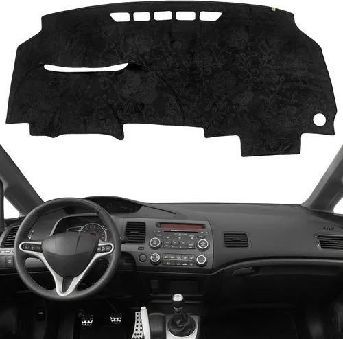 Vista 11 de KEYOOG Cubierta de tablero para Ho-nda Civic 2011-2006 (para conducción a la izquierda), alfombrilla antirreflejos, protector solar antideslizante