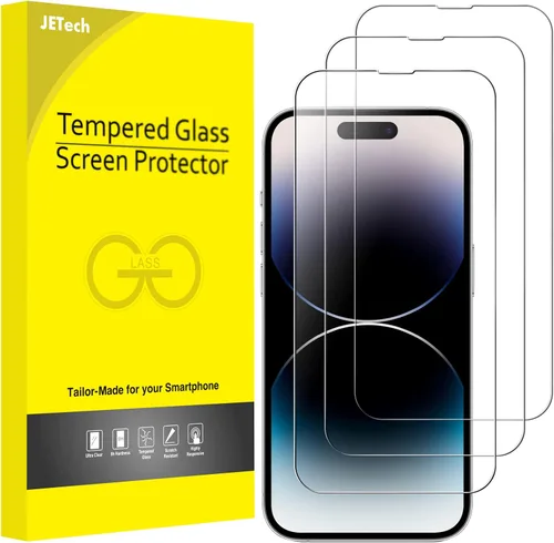 Vista 15 de JETech Protector de pantalla para iPhone SE 3/2 (edición 2022/2020), 4.7 pulgadas, película de vidrio templado, paquete de 3