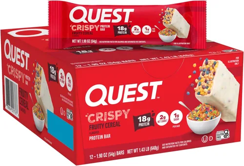 Vista 18 de Quest Nutrition - Barra de proteína crujiente para pastel de cumpleaños, 0.67 onzas de proteína, 0.04 oz de azúcar, 0.07 oz de carbohidratos netos