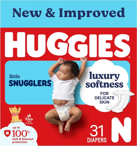 Vista 46 de Huggies Little Snugglers - Pañal para bebé, talla 1, 8 a 14 libras, 34717, 20