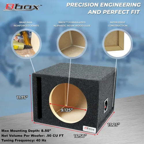 Vista 5 de Caja para parlante sellada Bbox, Ventilado de un agujero, Carbón