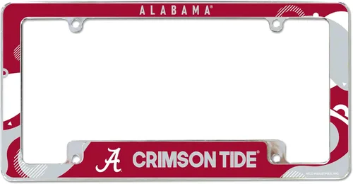 Vista 27 de Rico Industries NCAA Wave - Marco de matrícula cromado de 12 x 6 pulgadas para automóvil, camión, SUV