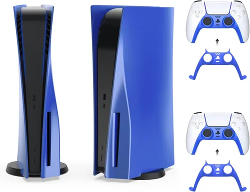 NexiGo Juego de fundas de accesorios para PS5, placa frontal para controlador PS5 y cubierta protectora para Playstation 5 Disc Edition, funda
