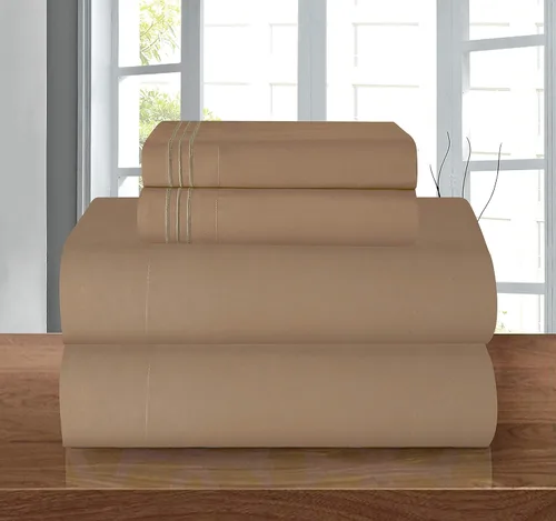 Vista 89 de Elegant Comfort - Juego de sábanas de microfibra de 1500 hilos de calidad hotelera prémium de 4 piezas - Resistente a arrugas, sábana bajera