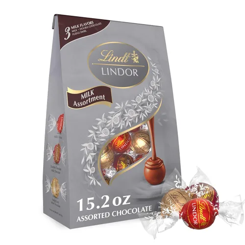 Vista 11 de Lindt Lindor - Trufas de chocolate extra oscuro 60 %, caramelo de chocolate negro con centro de trufa suave y derretida, ideal para regalar, 5.1