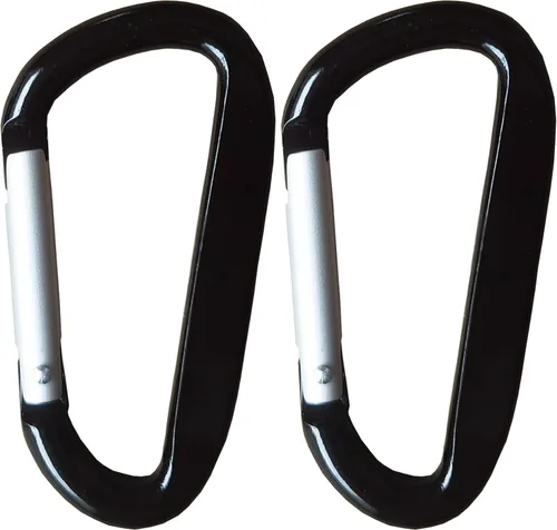 Lindo clip de mosquetón, anillo Caribeener D de aleación de aluminio de 3 pulgadas, gancho de resorte para clip de llavero