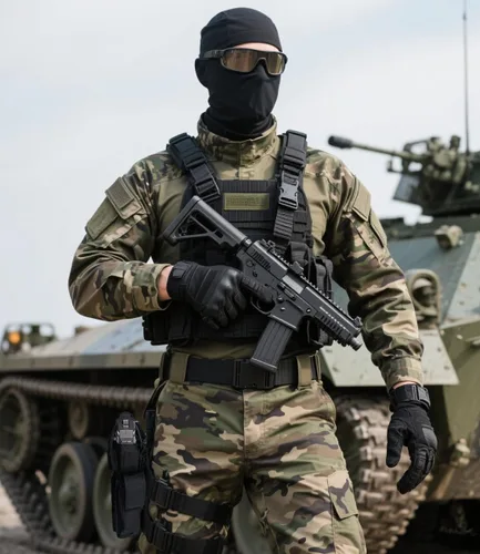 Vista 3 de Molle - Funda táctica para pistola de muslo, funda de pierna caída, ajustable a la derecha