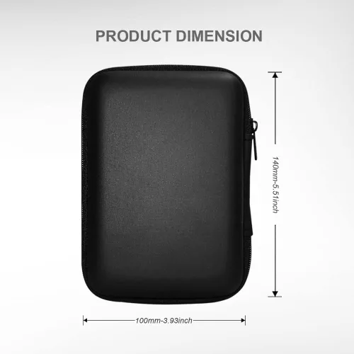 Vista 4 de Estuche de transporte para disco duro, bolsa organizadora de almacenamiento, bolsa de transporte universal multiusos compatible con Western Digital