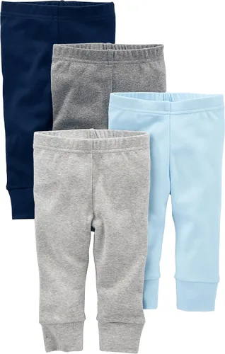 Simple Joys by Carter's - Pantalones deportivos unisex para bebés, paquete de 4