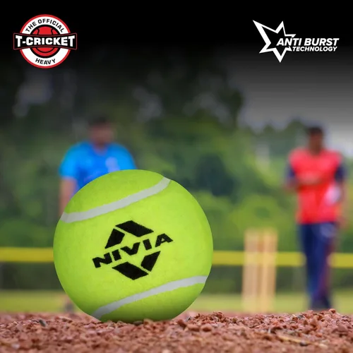 Vista 4 de NIVIA Pelota de tenis de críquet/peso pesado (amarillo, paquete de 24)