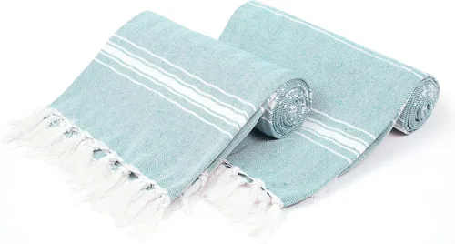 Vista 18 de Belizzi Home Toalla de Playa Turca - Toallas de Playa Grandes Extragrandes Paquete de 4 - Suaves Duraderas Compactas Ligeras de Secado Rápido Sin