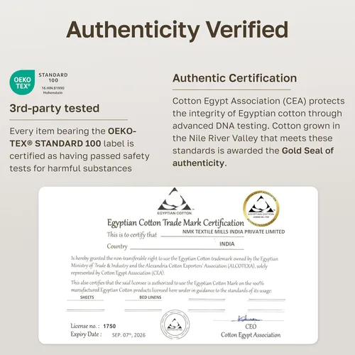 Vista 9 de California Design Den Sábanas de Algodón Egipcio 100%, Juego de Sábanas de Lujo Auténtico Certificado Tamaño Full con Bolsillo Profundo, Satén Suave