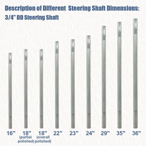 Vista 3 de COOL STAR Eje de dirección DD universal de 16 pulgadas de longitud 3/4" DD 0.75 pulgadas compatible con juntas universales en U universales de 3/4