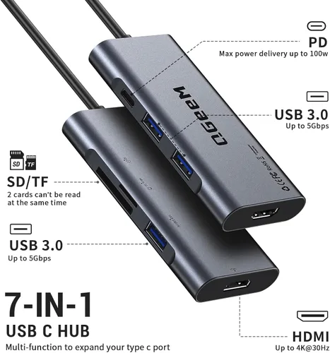 Vista 2 de Tipo c Hub para tu teléfono y portátil