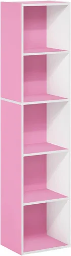 Vista 498 de Furinno - Estantería de cubos de 5 niveles serie Luder para libros y almacenamiento, color negro