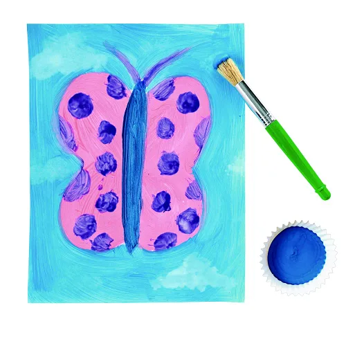 Vista 2 de Colorations Plastic Handle Jumbo Chubby Paint Brushes for Kids Painting Multipack (12 Pack), Model:BTPB