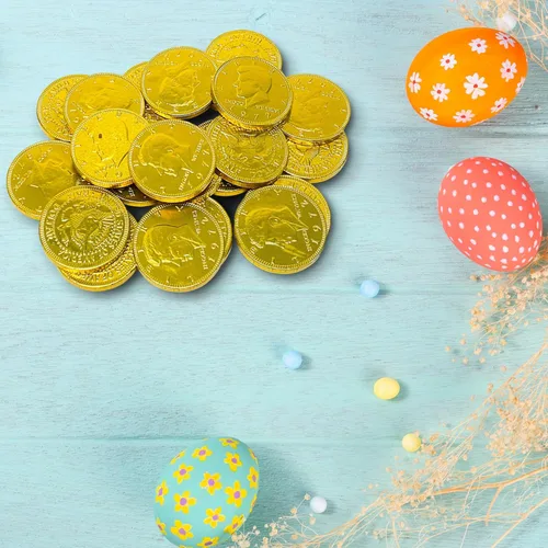 Vista 6 de By The Cup Monedas de oro de chocolate con leche, bolsa a granel de 1/2 lb (aproximadamente 30 monedas)