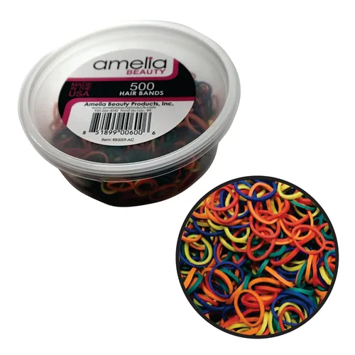 Vista 12 de 500 unidades de gomitas en contenedor de rejillas para colas de caballo y trenzas., Negro