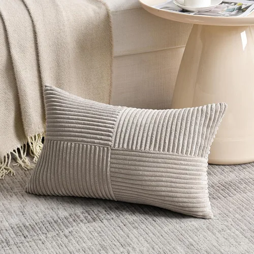 Vista 104 de Fancy Homi - Paquete de 2 fundas de almohada decorativas gris azul pequeño de 14 x 14 pulgadas para sofá, cama, sofá, rústico, estilo granja