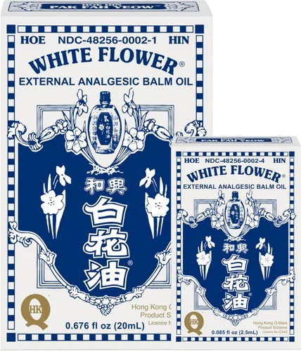 White Flower Combo de aceite de bálsamo analgésico externo de 0.7 fl oz/0.676 onzas líquidas + 0.1 fl oz/0.085 onzas líquidas, articulaciones
