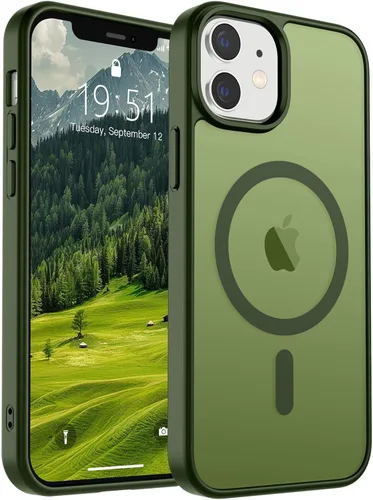 Vista 258 de SUPFINE - Funda magnética para iPhone 14 Pro Max (compatible con MagSafe), (protección contra caídas de grado militar de 10 pies), delgada, Negro