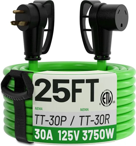 Vista 15 de POWGRN NEMA 14-50P a NEMA 14-50R Cable de extensión de 50 amperios para RV/EV de 6 pies al aire libre con mango de agarre, cable de alimentación