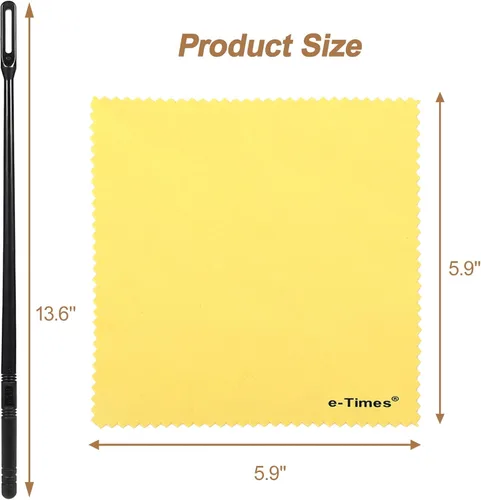 Vista 4 de Kit de limpieza de flauta, juego de cuidado de flauta, varilla de limpieza de flauta con 4 paños de limpieza de flauta, juego de cuidado
