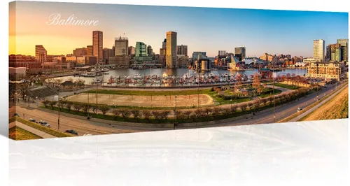 Vista 36 de Atlanta Skyline - Arte de pared para sala de estar, lienzo de paisaje urbano, decoración moderna para el hogar, imágenes panorámicas, edificio