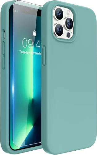 Vista 118 de Miracase Funda compatible con iPhone 12 y iPhone 12 Pro, goma de gel de silicona líquida, protección de cuerpo completo a prueba de golpes