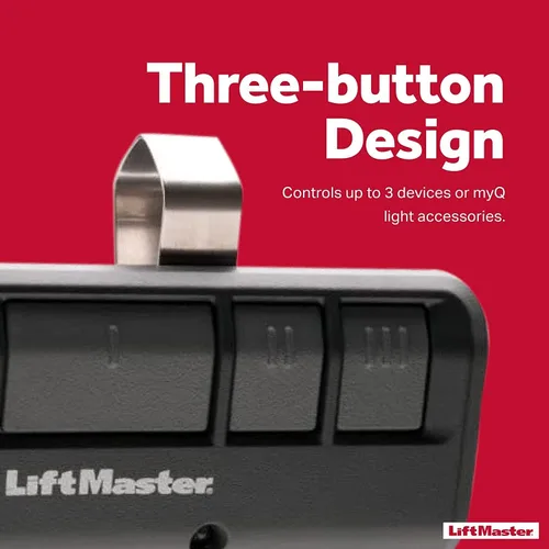 Vista 4 de Liftmaster 893LM - Abridor de puerta de garaje de 3 botones con control remoto por LiftMaster