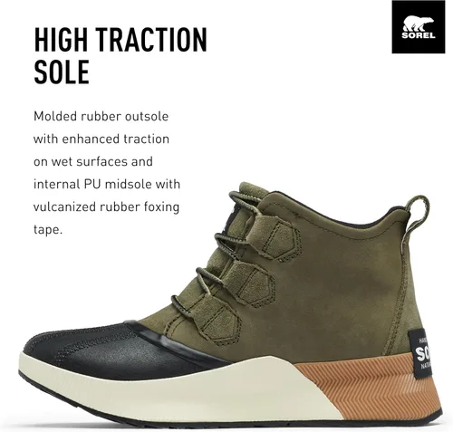 Vista 3 de SOREL Out 'N About III botas clásicas para mujer, de gamuza y piel impermeables, botas de invierno